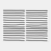 Schwarz-Weiß-Wasserfarben, handgezogene Linien Geschenkpapier Set (Vorderseite)