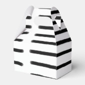 Schwarz-Weiß-Wasserfarben, handgezogene Linien Geschenkschachtel (Rückseite)