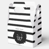 Schwarz-Weiß-Wasserfarben, handgezogene Linien Geschenkschachtel (Geöffnet)