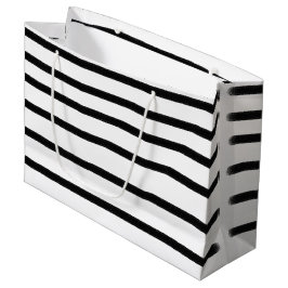 Schwarz-Weiß-Wasserfarben, handgezogene Linien Große Geschenktüte