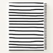 Schwarz-Weiß-Wasserfarben, handgezogene Linien Notizblock (Rückseite)