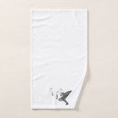 Schwarz-Weiß-Wasserschildkröte Badhandtuch Set (Handtuch)