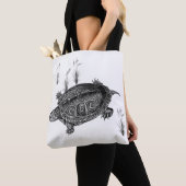 Schwarz-Weiß-Wasserschildkröte Tasche (Von Nahem)