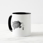 Schwarz-Weiß-Wasserschildkröte Tasse (Vorderseite Links)