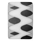 Schwarz-Weiß-Wave Badematte (Vorderseite Vertikal)