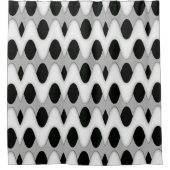 Schwarz-Weiß-Wave Duschvorhang (Vorderseite)
