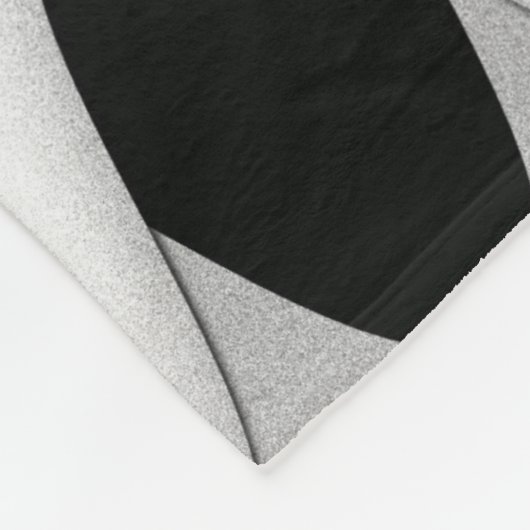Schwarz-Weiß-Wave Fleecedecke (Ecke)