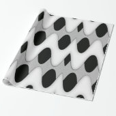 Schwarz-Weiß-Wave Geschenkpapier (Ungerollt)