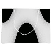 Schwarz-Weiß-Wave Große Geschenktüte (Vorderseite)