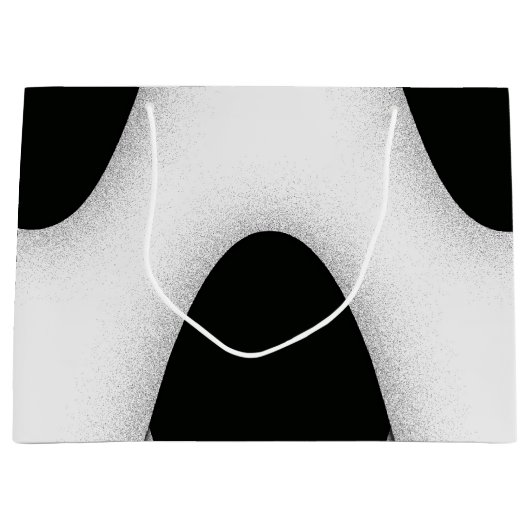 Schwarz-Weiß-Wave Große Geschenktüte (Vorderseite)