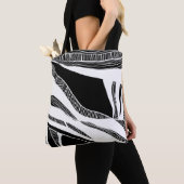 Schwarz-Weiß-Wave-Tasche Tasche (Von Nahem)