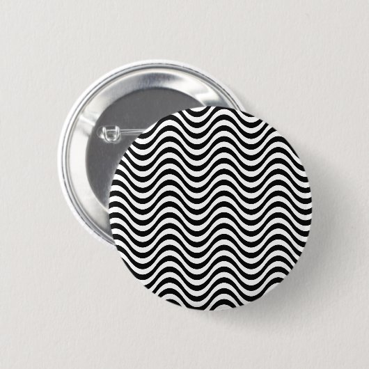 Schwarz-Weiß-Waves Button (Vorne & Hinten)