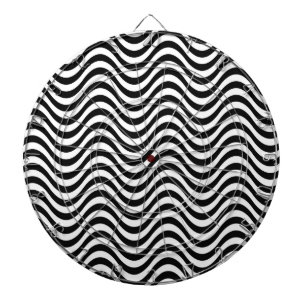 Schwarz-Weiß-Waves Dartscheibe