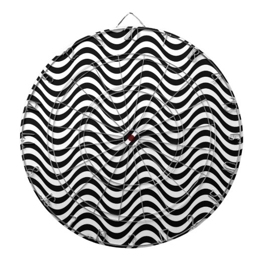 Schwarz-Weiß-Waves Dartscheibe (vorne)