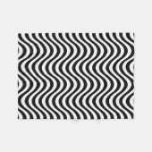 Schwarz-Weiß-Waves Fleecedecke (Vorderseite (Horizontal))