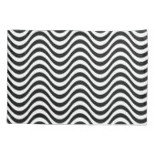 Schwarz-Weiß-Waves Kissenbezug (Rückseite)