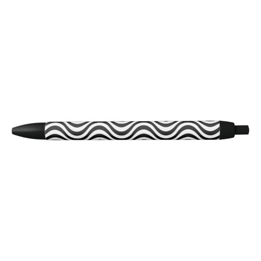 Schwarz-Weiß-Waves Kugelschreiber (Vorderseite)