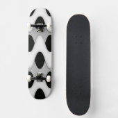 Schwarz-Weiß-Waves Skateboard (Vorderseite)
