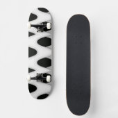 Schwarz-Weiß-Waves Skateboard (Vorderseite)