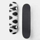 Schwarz-Weiß-Waves Skateboard (Vorderseite)