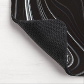 Schwarz-Weiß-Wavy-Abstraktion Mousepad (Ecke)