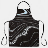 Schwarz-Weiß-Wavy-Abstraktion Schürze (Vorderseite)