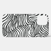 Schwarz-weiß Wavy Lines Abstrakt Zebra Case-Mate iPhone Hülle (Rückseite (Horizontal))