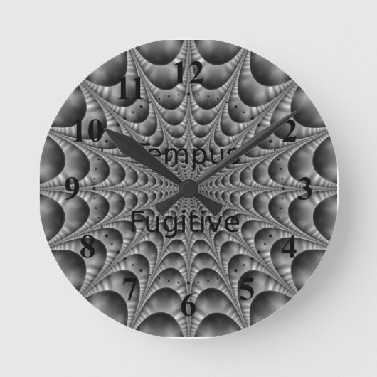 Schwarz-Weiß-Web Runde Wanduhr (Vorderseite)