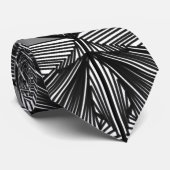 Schwarz-Weiß-Weblinie Zeichnend Krawatte (Gerollt)
