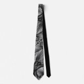 Schwarz-Weiß-Weblinie Zeichnend Krawatte (Vorderseite)