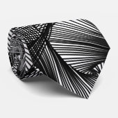 Schwarz-Weiß-Weblinie Zeichnend Krawatte (Gerollt)