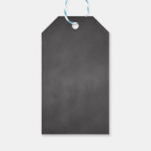 Schwarz-weiß Wedding Mason Jar Chalkboard Geschenkanhänger (Rückseite)