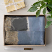 Schwarz-Weiß-Weiden in frisch gepflügtem Feld Seidenpapier (Geschenk)