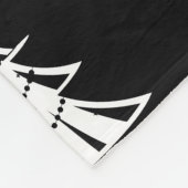 Schwarz-Weiß-Weihnachten Fleecedecke (Ecke)