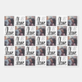 Schwarz-Weiß Weihnachten Foto 3 Geschenk Geschenkpapier Set (Vorderseite 3)