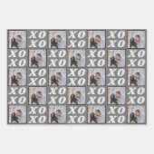 Schwarz-Weiß Weihnachten Foto 3 Geschenk Geschenkpapier Set (Vorderseite 2)