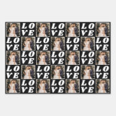 Schwarz-Weiß Weihnachten Foto 3 Geschenk Geschenkpapier Set (Vorderseite)