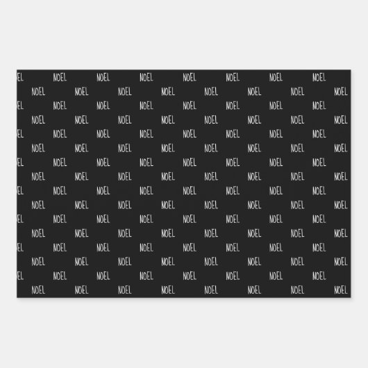 Schwarz-Weiß-Weihnachten Geschenkpapier Set (Vorderseite 3)