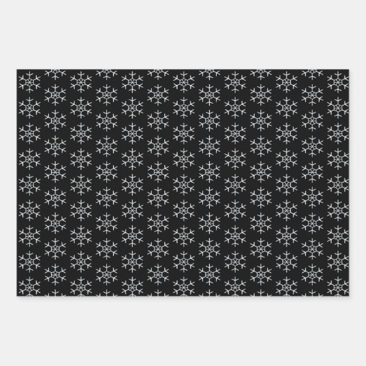Schwarz| weiß| Weihnachten Geschenkpapier Set (Vorderseite)