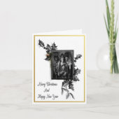 Schwarz-Weiß-Weihnachten Karte (Vorderseite)