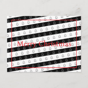 Schwarz-Weiß-Weihnachten Postkarte