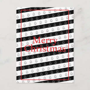 Schwarz-Weiß-Weihnachten Postkarte