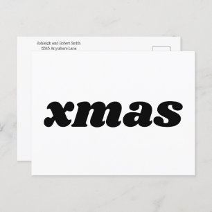 Schwarz-Weiß-Weihnachten Postkarte