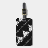 Schwarz-Weiß-Weihnachten Rettete den Baum Gepäckanhänger (Vorderseite vertikal)