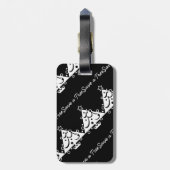 Schwarz-Weiß-Weihnachten Rettete den Baum Gepäckanhänger (Rückseite vertikal)