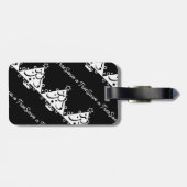 Schwarz-Weiß-Weihnachten Rettete den Baum Gepäckanhänger (Rückseite horizontal)