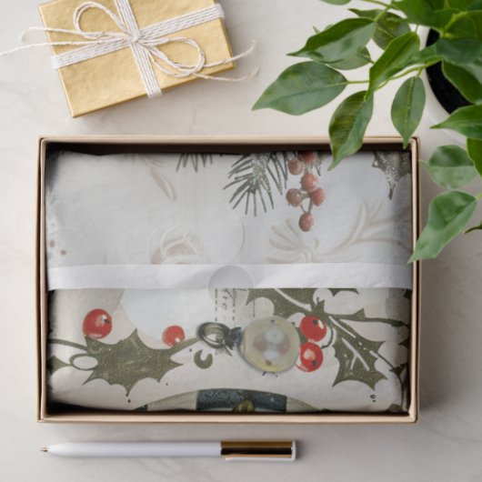 Schwarz-Weiß-Weihnachten Seidenpapier (Geschenk)