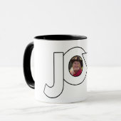 Schwarz-Weiß-Weihnachten Tasse (Vorderseite Links)
