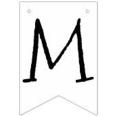 Schwarz-Weiß-Weihnachten Wimpelkette (Zweite Fahne)