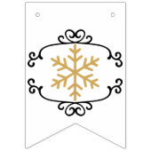 Schwarz-Weiß-Weihnachten Wimpelkette (Erste Fahne)